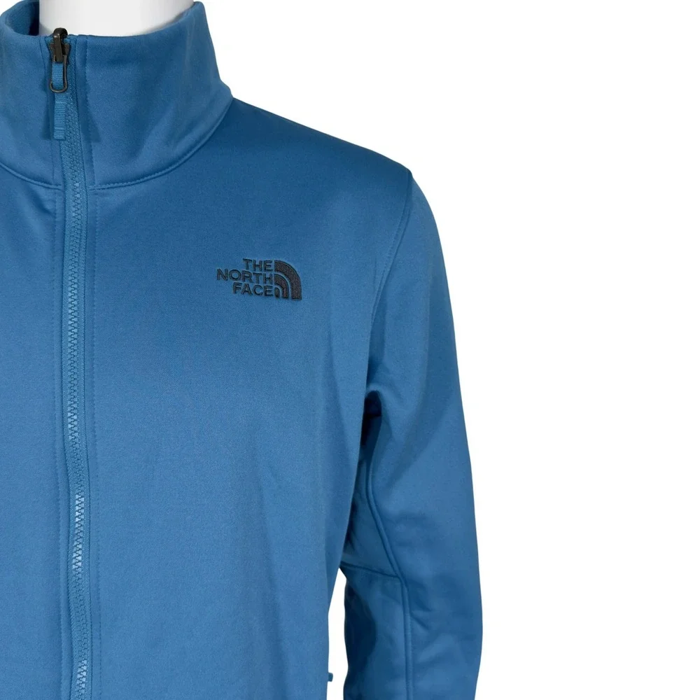 The North Face Full Zip Jacket Mens Large Blue Excellent Fleece Softshell